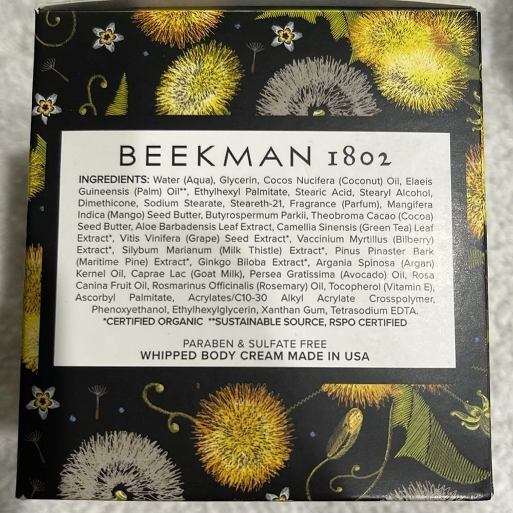 NIB Beekman 1802 Pure Goat Milk Whipped Body Cream 8.0 fl.oz Morning Mist